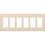 Claro Wall Plate 6 Gang (Light Almond)