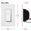 Diva Led+ Dimmer 1 Pole 3-way Dimmer Switch, 250w (Lunar Gray)