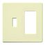 Fassada 2-Gang  1 Traditional/1 Designer Wall Plate (Almond)