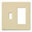 Fassada 2-Gang  1 Traditional/1 Designer Wall Plate (Ivory)
