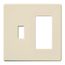 Fassada 2-Gang  1 Traditional/1 Designer Wall Plate (Light Almond)