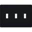 Fassada 3-Gang Traditional Wall Plate (Black)