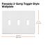 Fassada 3-Gang Traditional Wall Plate (Light Almond)
