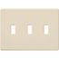 Fassada 3-Gang Traditional Wall Plate (Light Almond)