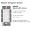 Maestro Companion Dimmer, Claro Gloss Finish (Ivory) (120V)