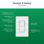 Maestro Dual LED+ Control Dimmer & Switch, 120V, 75W, 2.5A (Palladium)