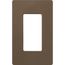 Claro 1 Gang Wall Plate for Decorator/Rocker Switches, Satin (Espresso)