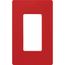 Claro 1 Gang Wall Plate for Decorator/Rocker Switches, Satin (Signal Red)
