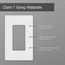 Claro 1 Gang Wall Plate for Decorator/Rocker Switches, Satin (Snow)