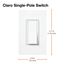 Claro On/Off Switch, 15 Amp/Single Pole, w/ Night Light (Slate)