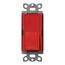 Claro On/Off Switch, 15 Amp/Single Pole, w/ Night Light (Signal Red)