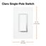 Claro On/Off Switch, 15 Amp/Single Pole, w/ Night Light (Snow)
