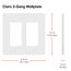 Claro 2 Gang Wall Plate for Decorator/Rocker Switches, Satin (Cobblestone)