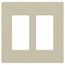 Claro 2 Gang Wall Plate for Decorator/Rocker Switches, Satin (Clay)