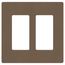 Claro 2 Gang Wall Plate for Decorator/Rocker Switches, Satin (Espresso)