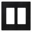 Claro 2 Gang Wall Plate for Decorator/Rocker Switches, Satin (Midnight)