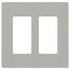 Claro 2 Gang Wall Plate for Decorator/Rocker Switches, Satin (Pebble)