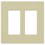 Claro 2 Gang Wall Plate for Decorator/Rocker Switches, Satin (Sage)