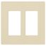 Claro 2 Gang Wall Plate for Decorator/Rocker Switches, Satin (Sand)