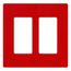 Claro 2 Gang Wall Plate for Decorator/Rocker Switches, Satin (Signal Red)