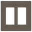 Claro 2 Gang Wall Plate for Decorator/Rocker Switches, Satin (Truffle)