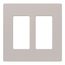 Claro 2 Gang Wall Plate for Decorator/Rocker Switches, Satin (Taupe)
