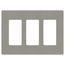 Claro 3 Gang Wall Plate for Decorator/Rocker Switches, Satin (Cobblestone)