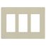 Claro 3 Gang Wall Plate for Decorator/Rocker Switches, Satin (Clay)