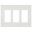 Claro 3 Gang Wall Plate for Decorator/Rocker Switches, Satin (Lunar Gray)