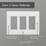 Claro 3 Gang Wall Plate for Decorator/Rocker Switches, Satin (Pebble)