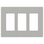 Claro 3 Gang Wall Plate for Decorator/Rocker Switches, Satin (Pebble)
