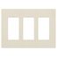 Claro 3 Gang Wall Plate for Decorator/Rocker Switches, Satin (Pumice)