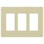 Claro 3 Gang Wall Plate for Decorator/Rocker Switches, Satin  (Sage)