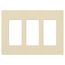 Claro 3 Gang Wall Plate for Decorator/Rocker Switches, Satin  (Sand)