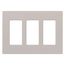 Claro 3 Gang Wall Plate for Decorator/Rocker Switches, Satin (Taupe)