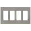 Claro 4 Gang Wall Plate for Decorator/Rocker Switches, Satin  (Cobblestone)