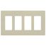 Claro 4 Gang Wall Plate for Decorator/Rocker Switches, Satin  (Clay)