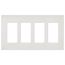 Claro 4 Gang Wall Plate for Decorator/Rocker Switches, Satin  (Lunar Gray)