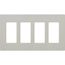 Claro 4 Gang Wall Plate for Decorator/Rocker Switches, Satin  (Mist)