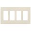 Claro 4 Gang Wall Plate for Decorator/Rocker Switches, Satin  (Pumice)