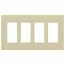 Claro 4 Gang Wall Plate for Decorator/Rocker Switches, Satin  (Sage)