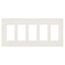 Claro 5 Gang Wall Plate for Decorator/Rocker Switches, Satin (Biscuit)