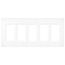 Claro 5 Gang Wall Plate for Decorator/Rocker Switches, Satin (Brilliant White)