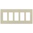 Claro 5 Gang Wall Plate for Decorator/Rocker Switches, Satin (Clay)
