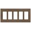 Claro 5 Gang Wall Plate for Decorator/Rocker Switches, Satin (Espresso)