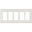 Claro 5 Gang Wall Plate for Decorator/Rocker Switches, Satin (Lunar Gray)