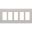 Claro 5 Gang Wall Plate for Decorator/Rocker Switches, Satin (Mist)