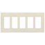 Claro 5 Gang Wall Plate for Decorator/Rocker Switches, Satin (Pumice)