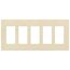 Claro 5 Gang Wall Plate for Decorator/Rocker Switches, Satin (Sand)