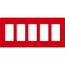 Claro 5 Gang Wall Plate for Decorator/Rocker Switches, Satin (Signal Red)